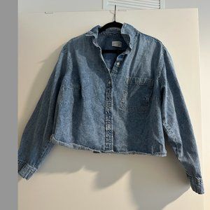 Universal Thread Denim Cropped Long Sleeve